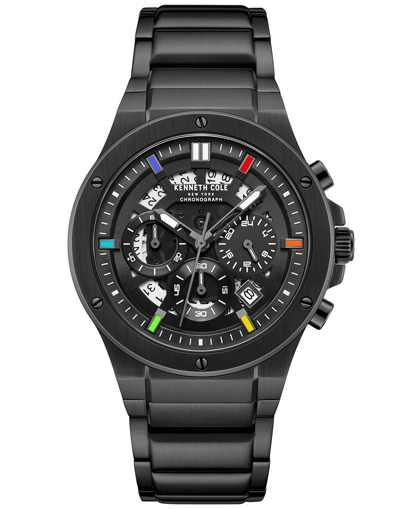 Kenneth Cole Men FW24 Black Analog Watch SKU-ID KCWGI0058301MN