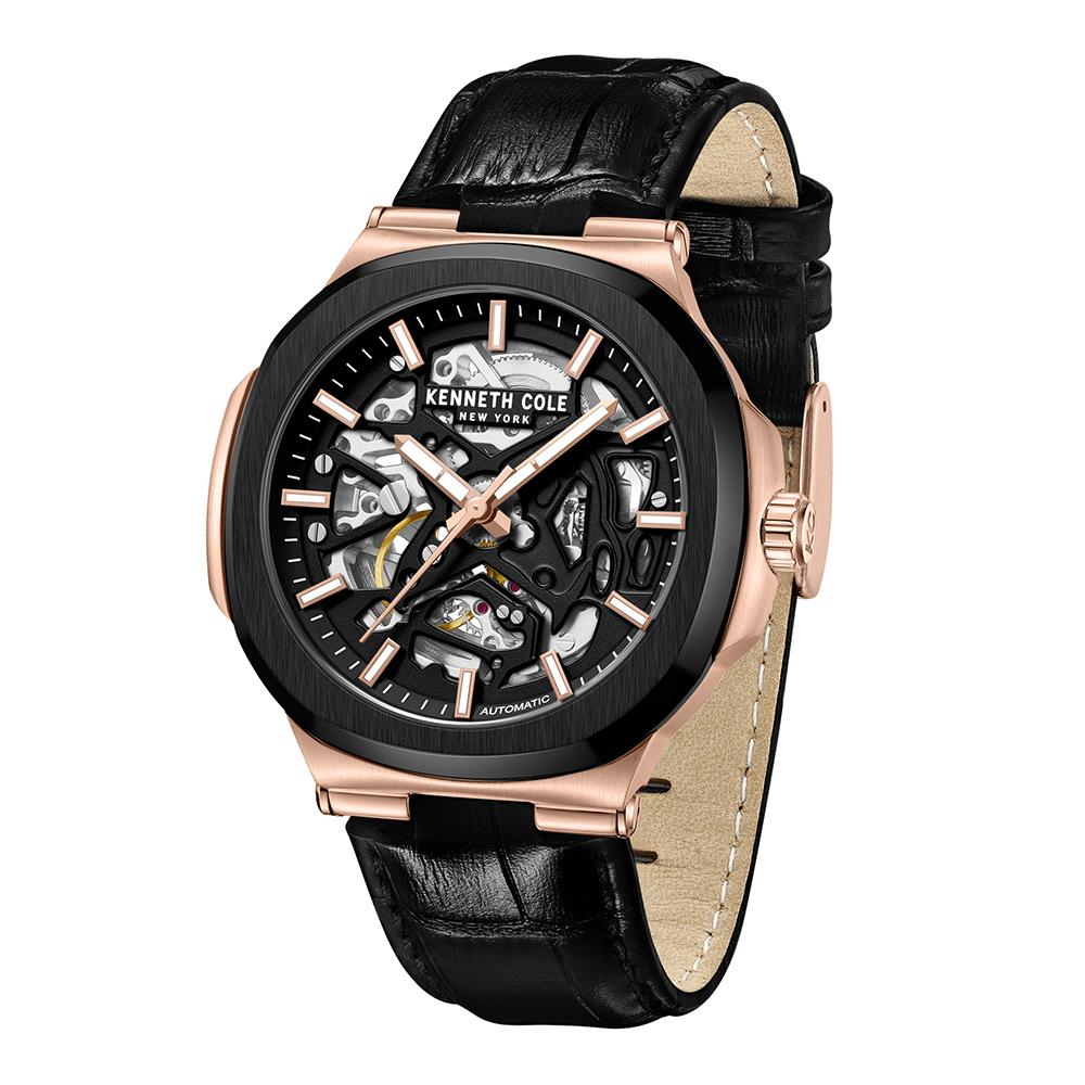 Kenneth Cole Men CRESCENT Black Automatic Watch SKU-ID