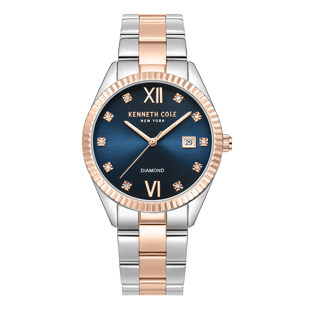 Kenneth cole Women Modern classic-diamond Round Blue Watches