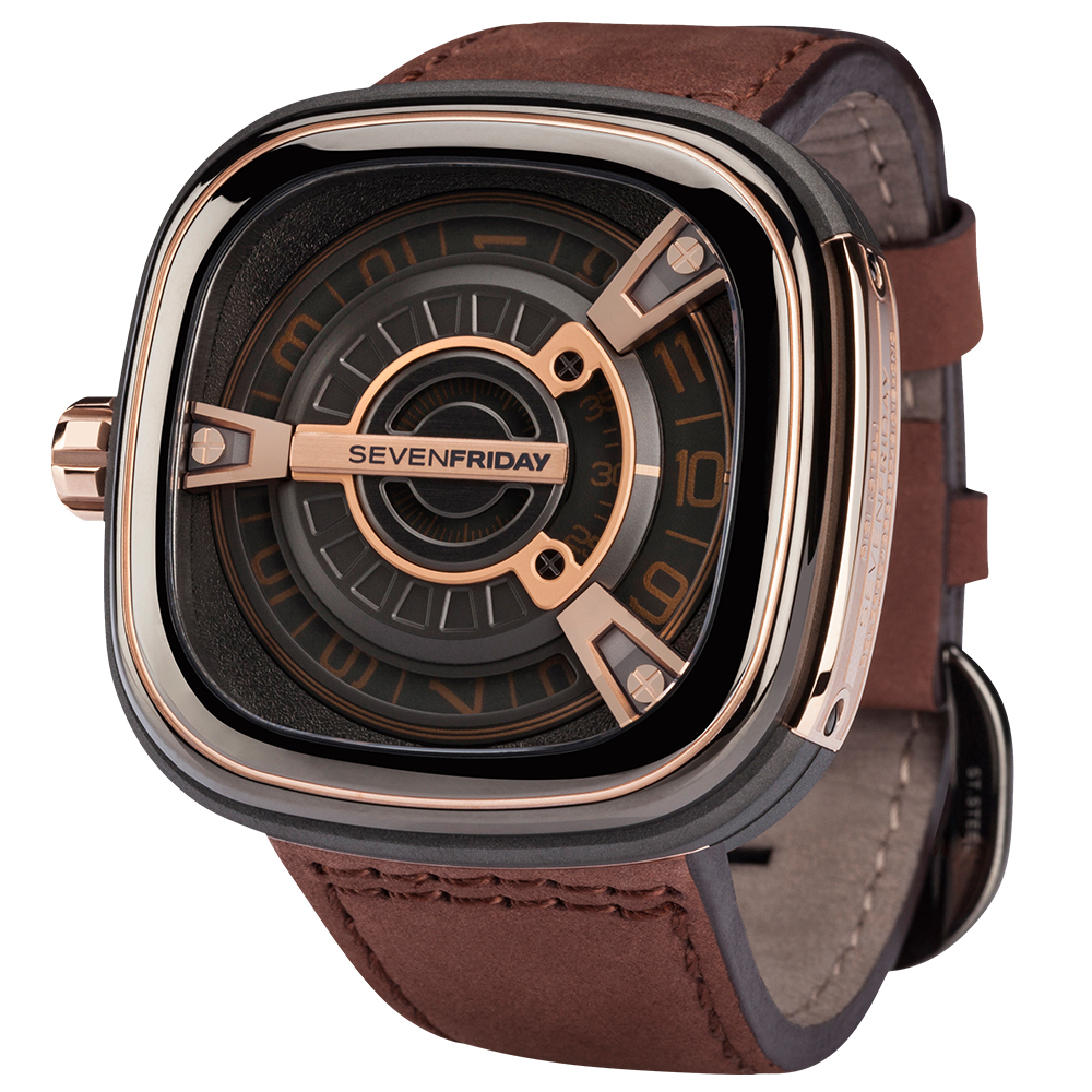 SevenFriday Unisex M series Square Brown Watches
