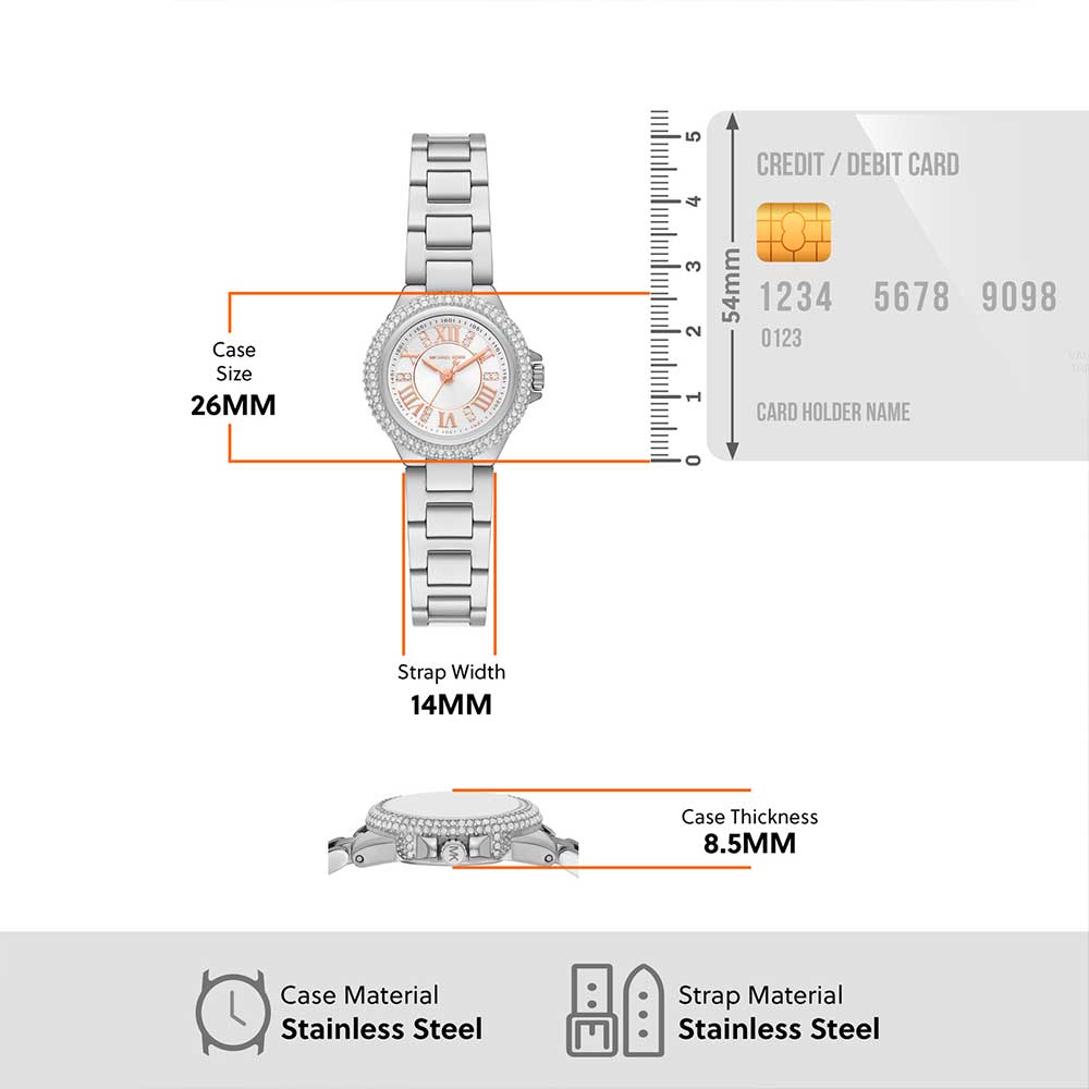 Mini Camille Pavé Silver-Tone Watch | Michael Kors [US]