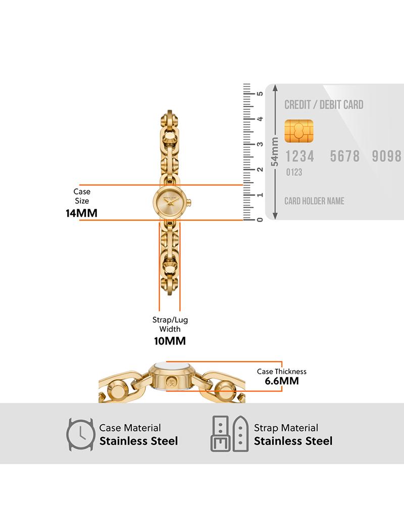 Michael Kors Women MK ASTOR L Golden Analog Watch SKU-ID MK4871