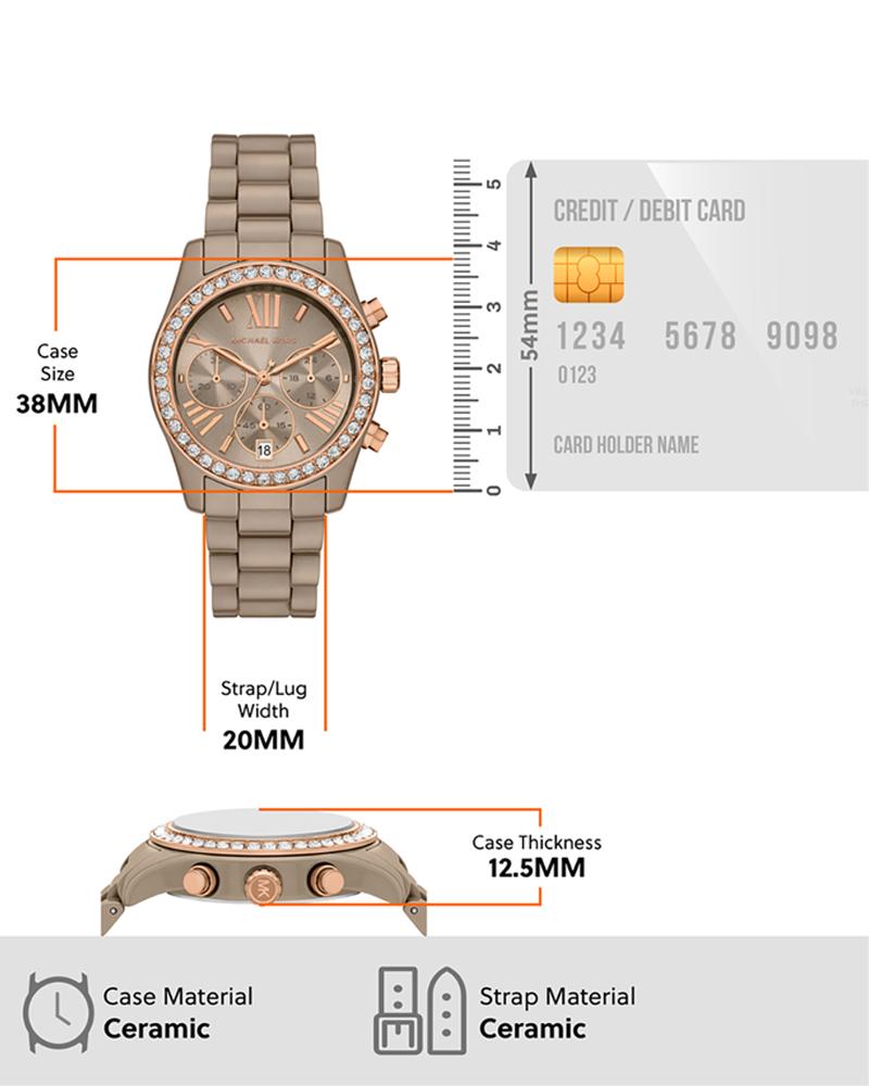 MICHAL KORS 時計 NEW Michael Kors Everest Gunmetal Black Oversized Chronograph