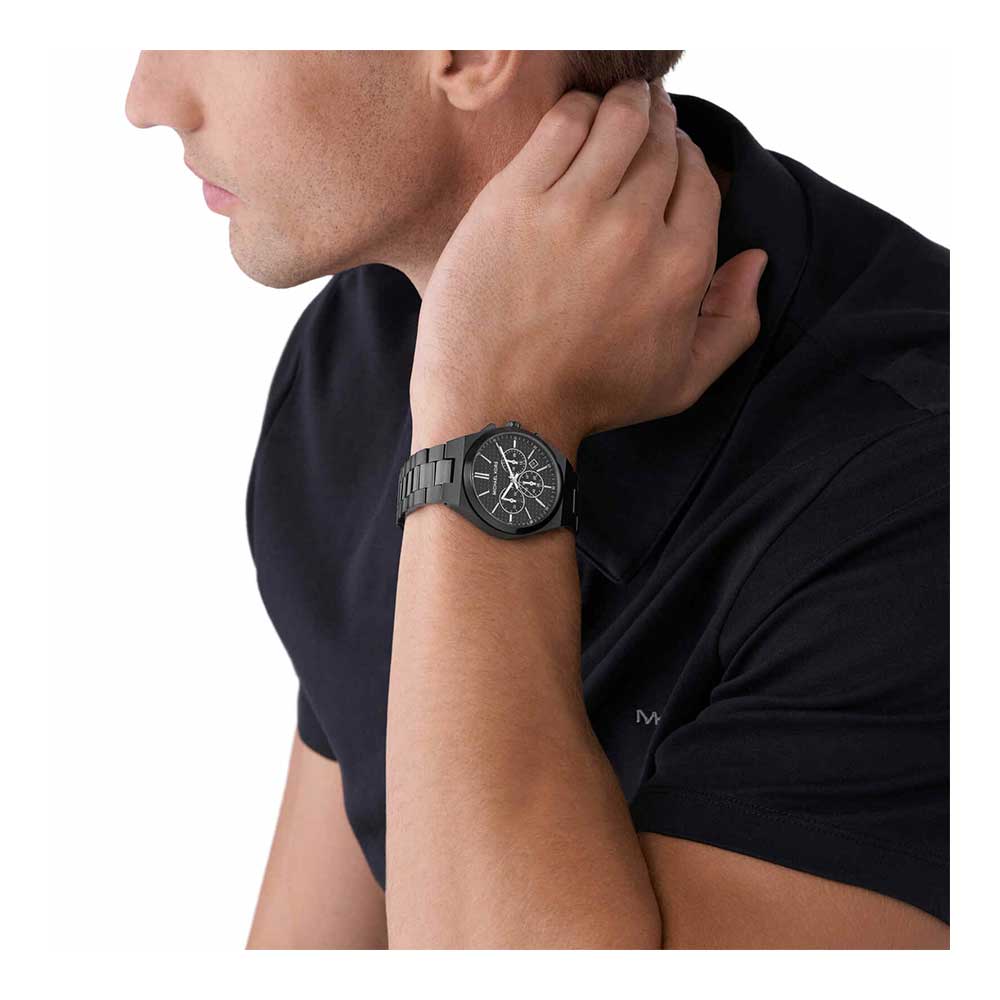 Michael Kors Men LENNOX Black Chronograph Watch SKU-ID MK9146