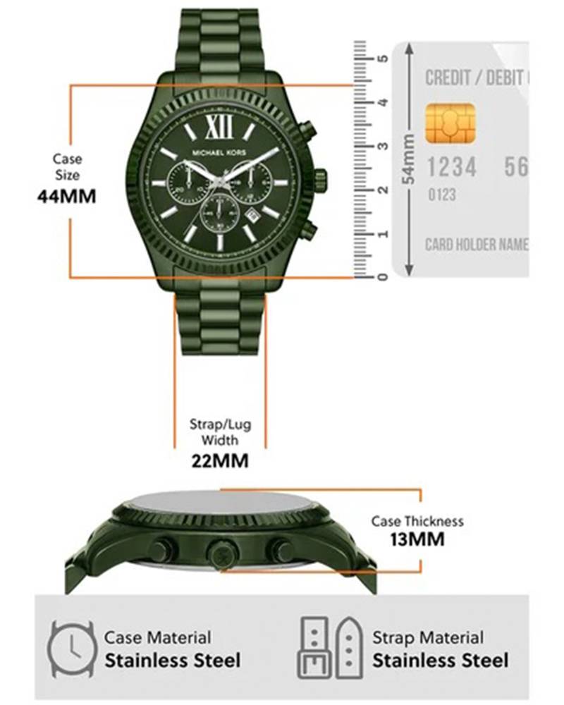 Michael Kors Men LEXINGTON Green Analog Watch SKU-ID MK9166