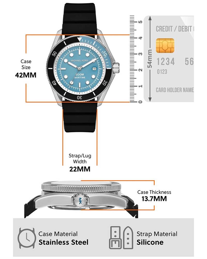 Michael kors Men Maritime Round Blue Watches