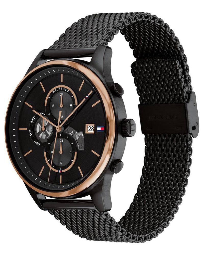 Mesh Tommy 1791420 Tommy Hilfiger Mens Damon Black IP Mesh 1791420