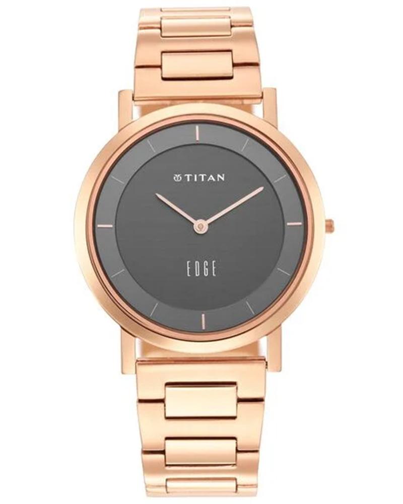 Titan Men Edge Round Rose gold Watches