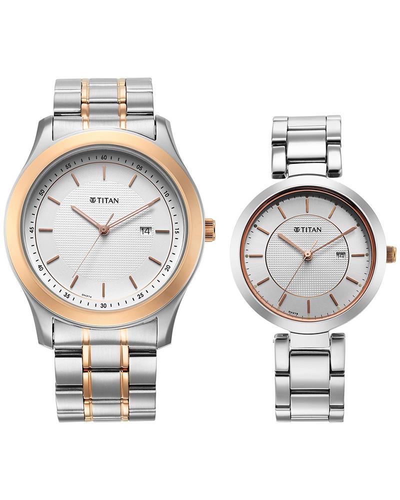 Buy Titan Round Couple Watch NS16272480KM01P Helios Watch Store