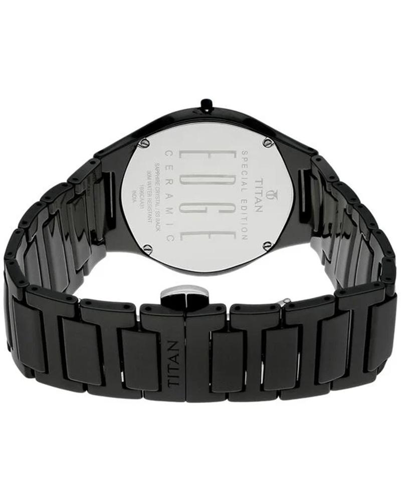 Buy Titan Edge Ceramic Round Men Watch NS1696NC01 Helios Watch Store