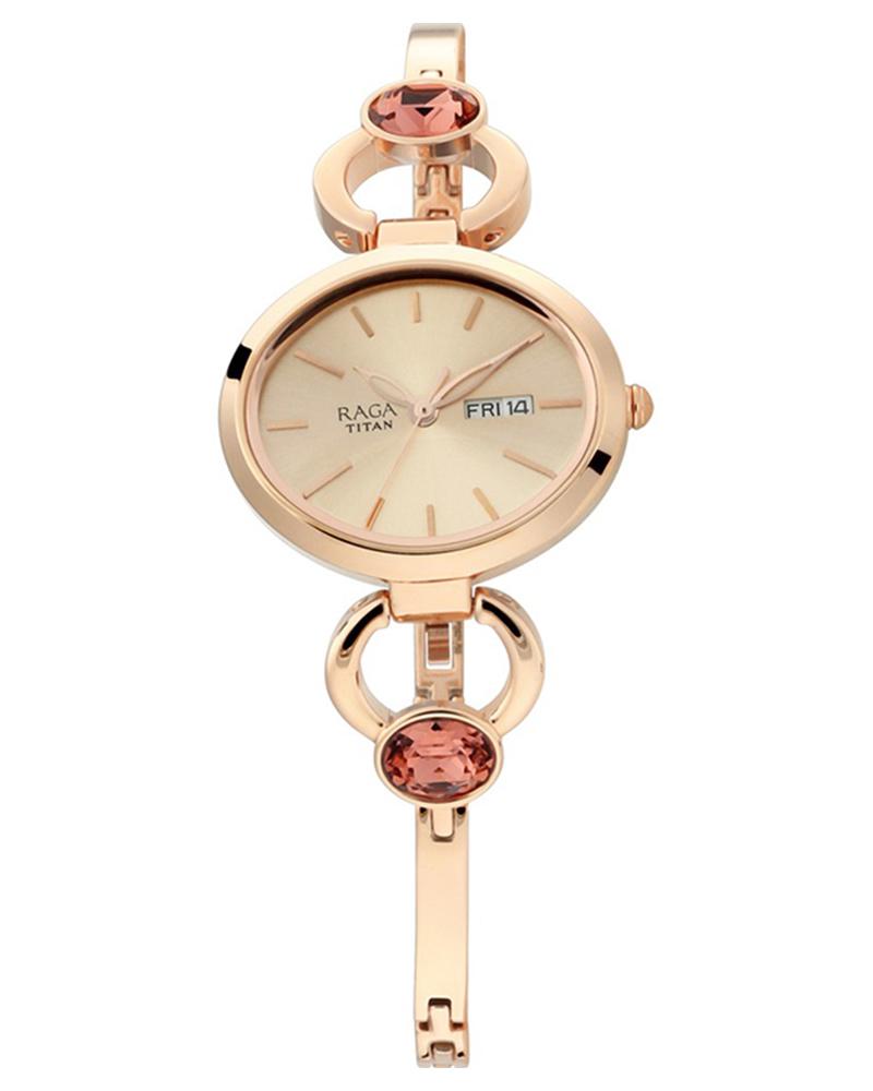 Titan Raga Women RAGA VIVA Rose Gold Analog Watch SKU-ID 2621WM01