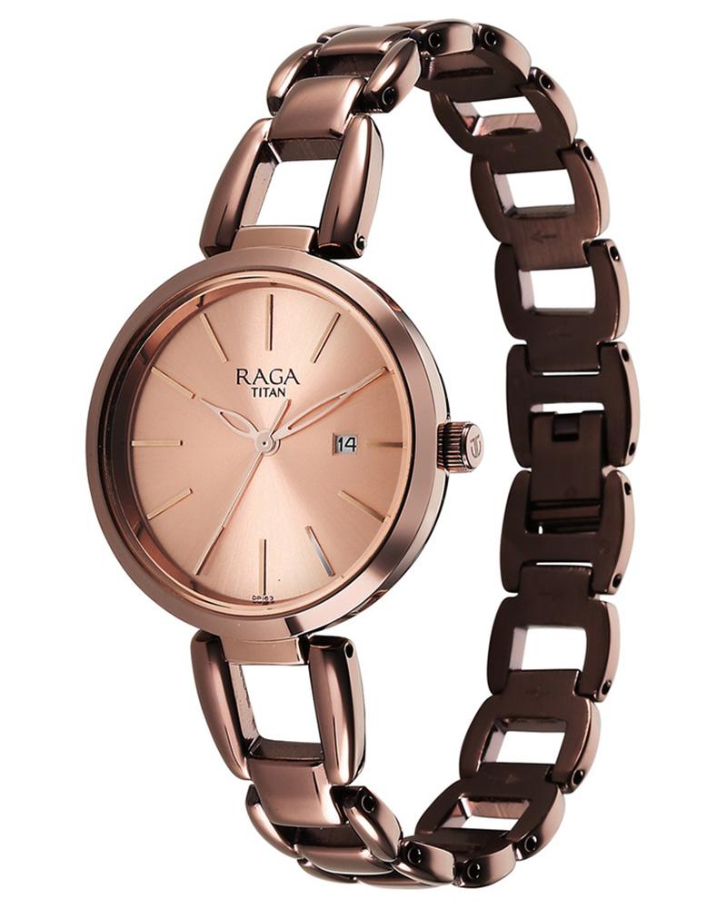 Raga Viva Titan Raga On Amazon Shop Titan Raga Viva Rose Gold Dial
