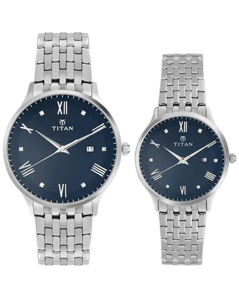 branded couple watch set titan