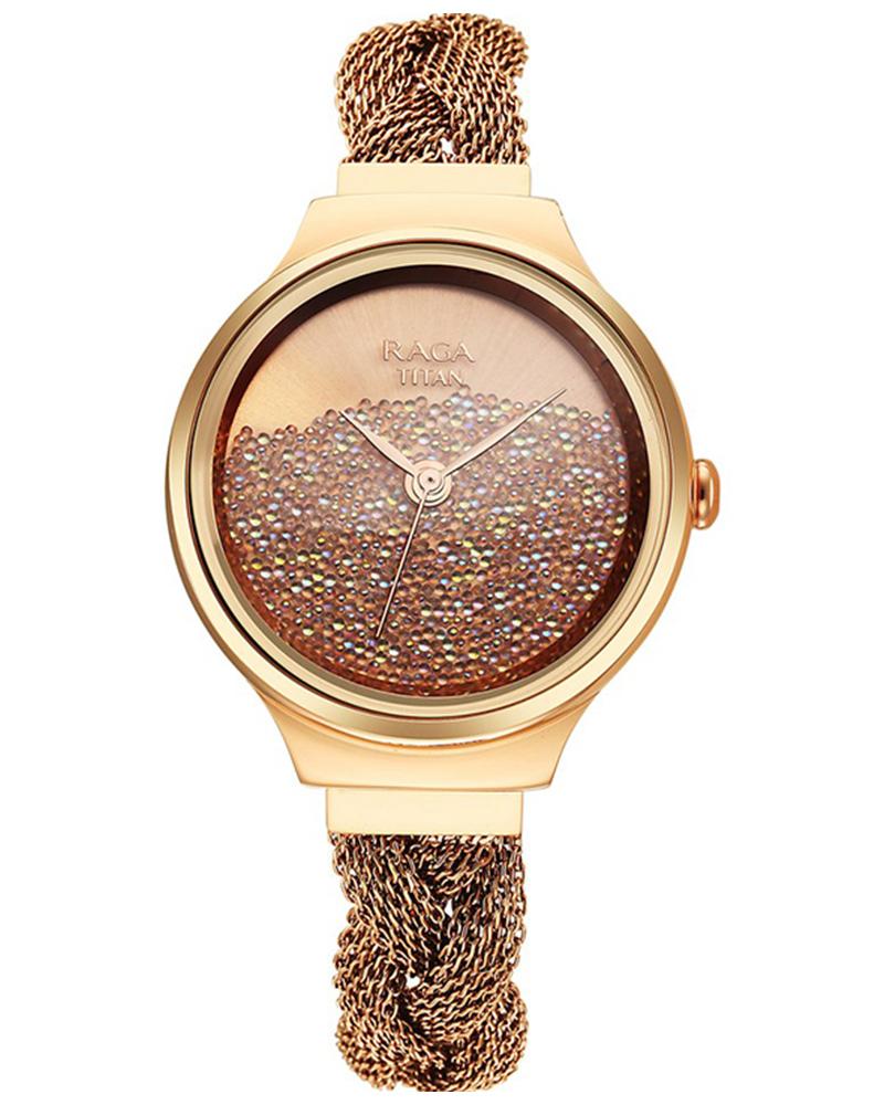 Titan Raga Women RAGA DELIGHT Rose Gold Analog Watch SKU-ID