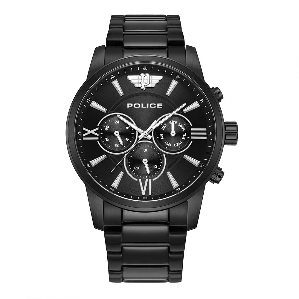 Police Jet Round Dial Men Watch