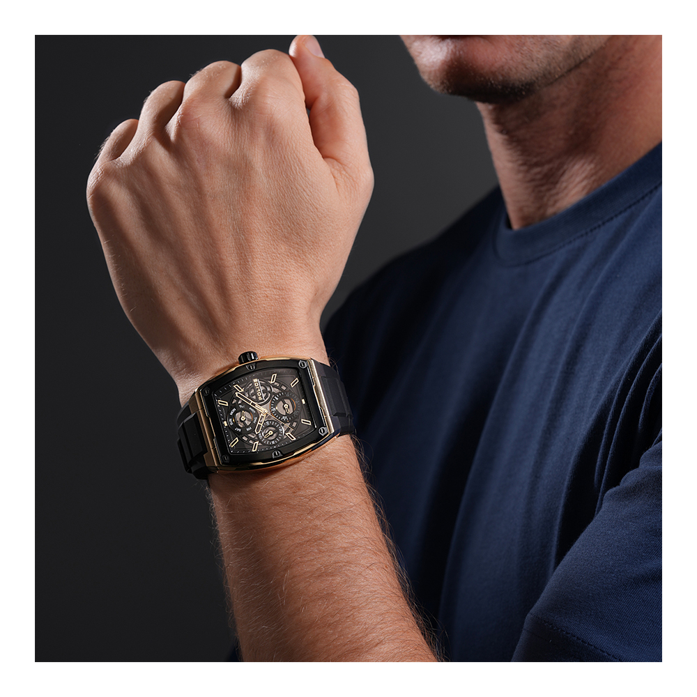 Police Men Creed Round Black Watches