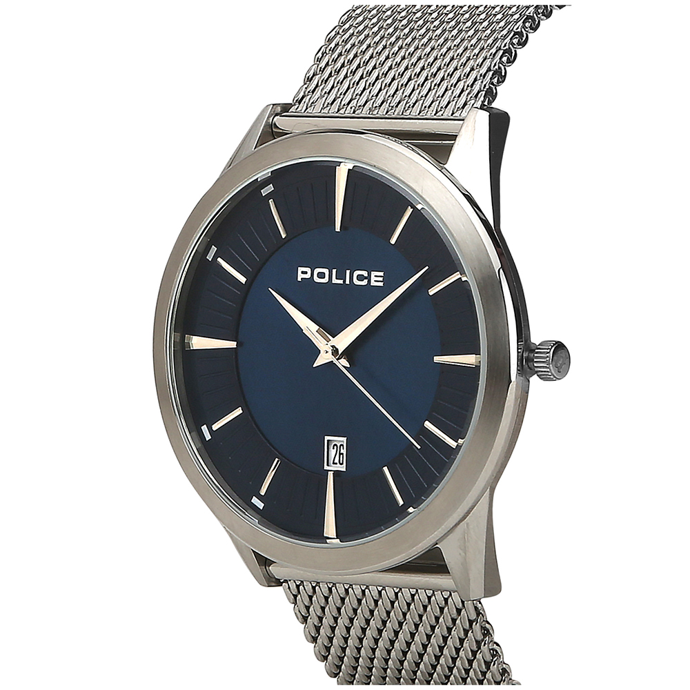 Police Men Patriot Round Blue Watches