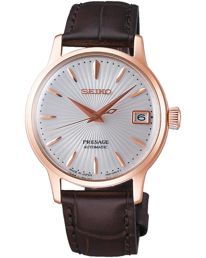 Seiko Women Presage Round Rose gold Watches