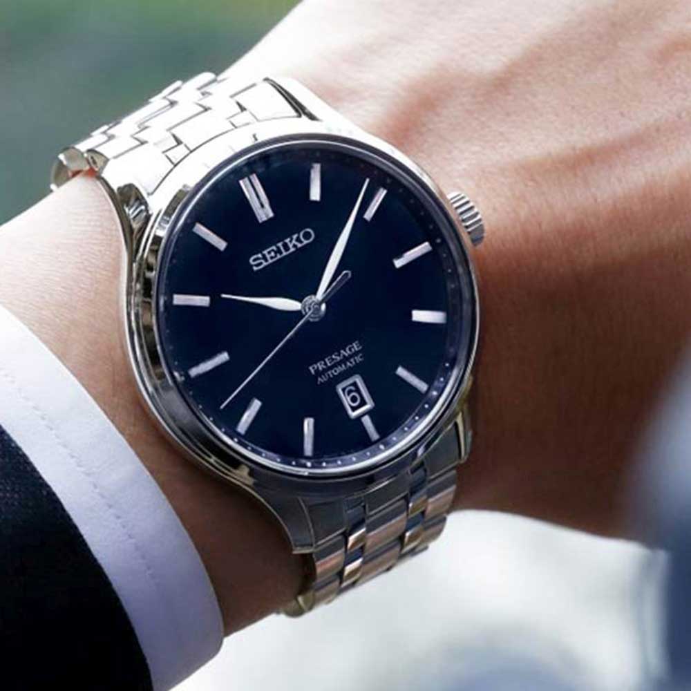 Seiko Men Presage Round Blue Watches