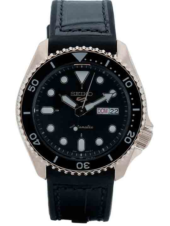 Seiko Men Sports Round Black Watches