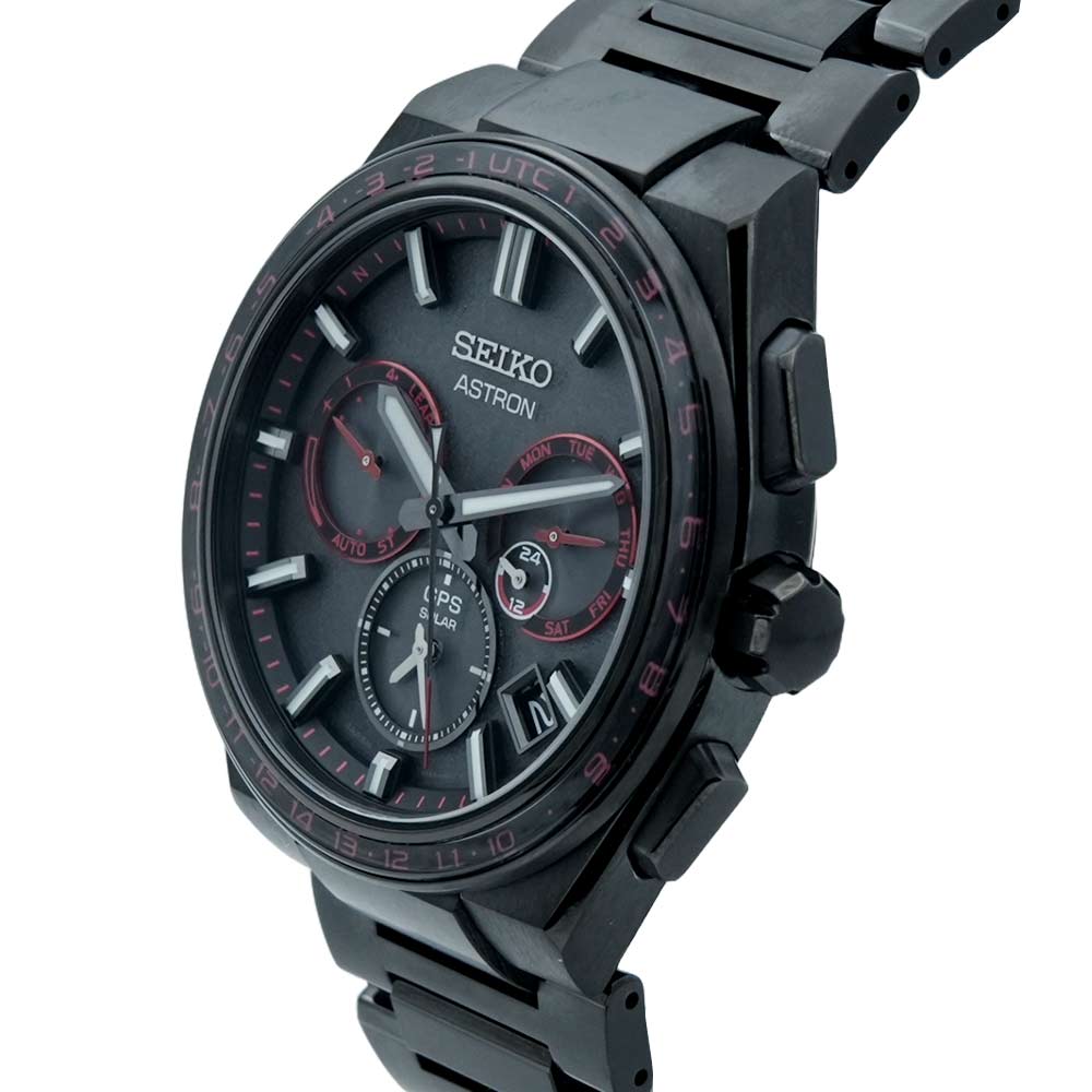 Seiko Men Astron Round Black Watches