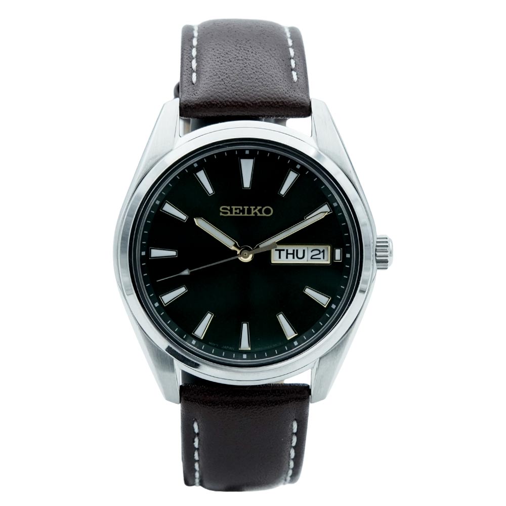 Seiko Men Dress Round Green Watches
