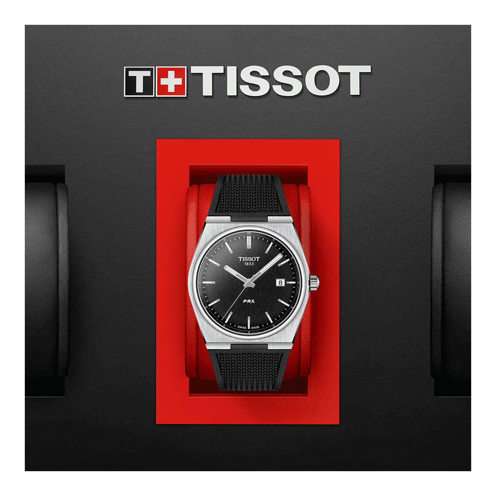 Tissot Men PRX Black Analog Watch SKU-ID T1374101705100 Helios