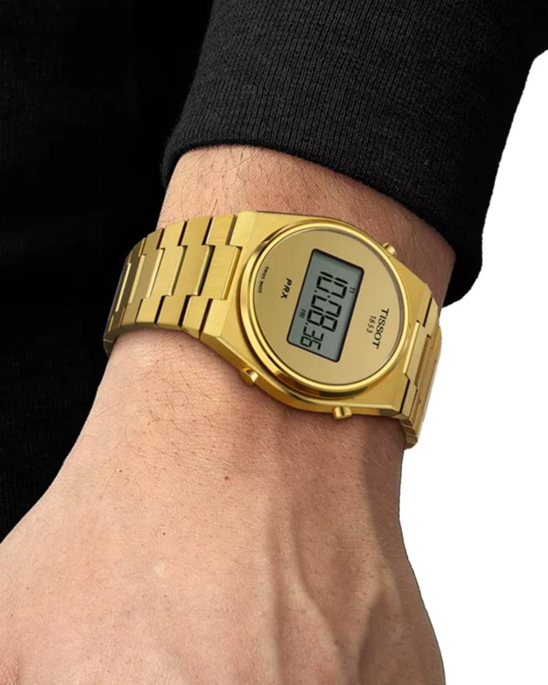 Tissot Prx Gold On Wrist Tissot PRX Gold 40mm Model T9314074103101 - Main Image