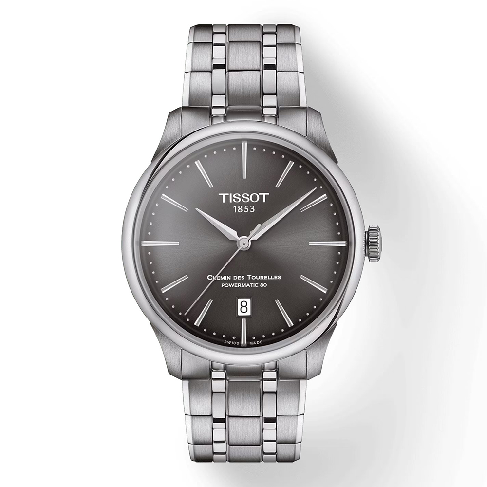 Tissot Unisex CHEMIN DES TOURELLES Grey Analog Watch SKU-ID