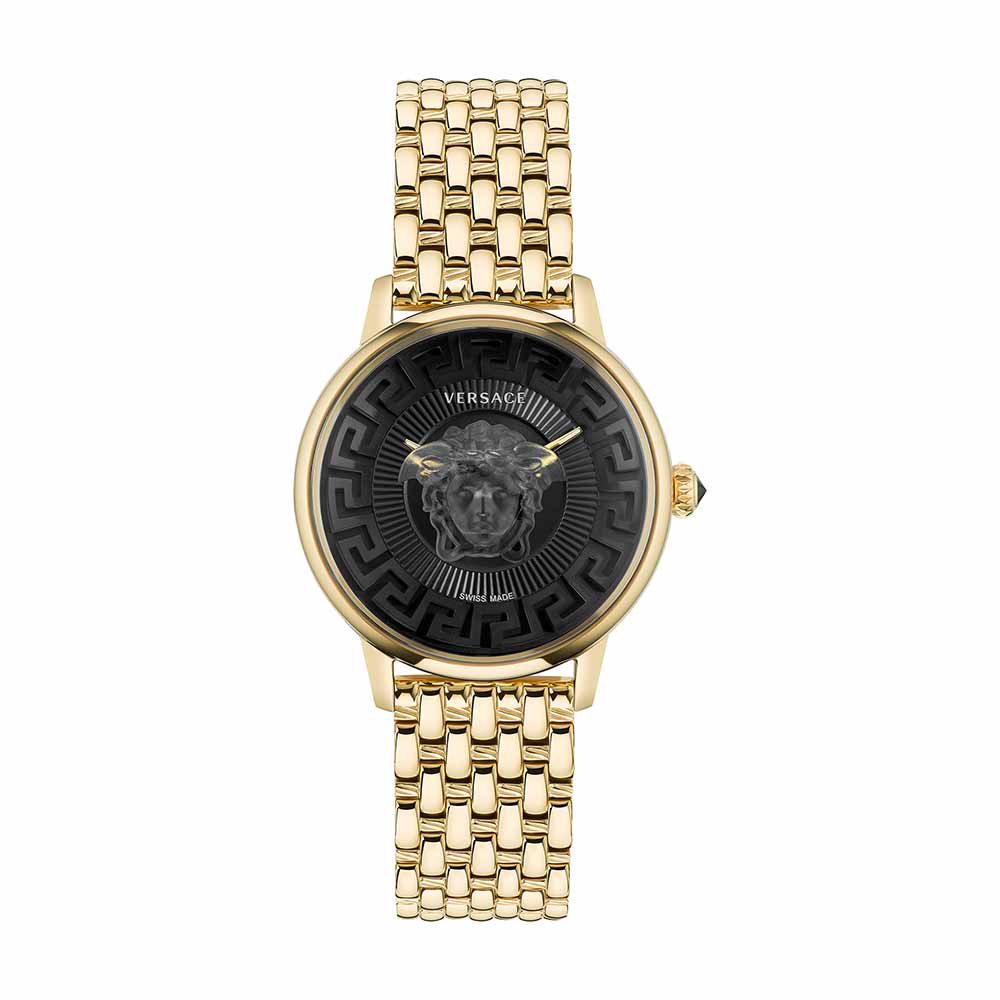 Versace Women Round Black Watches